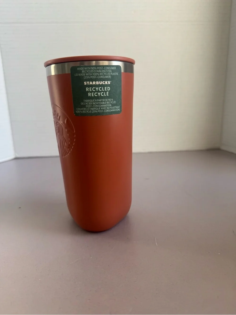 Starbucks Rust Orange Stainless Steel Travel Tumbler